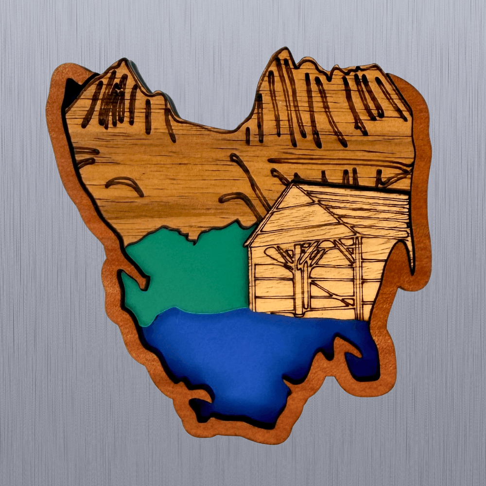 Cradle Mountain Tasmania Timber Magnet