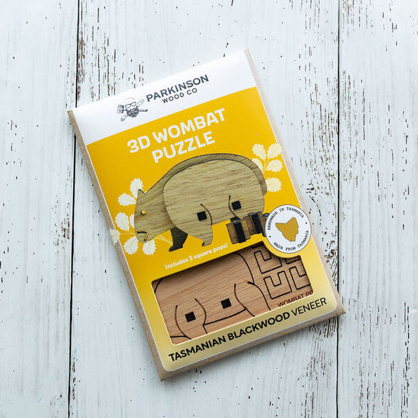 Wombat 3D Puzzle in Blackwood