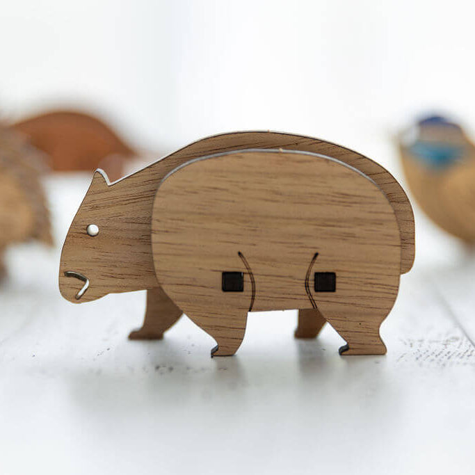 Wombat 3D Puzzle in Blackwood
