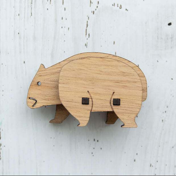 Wombat 3D Puzzle in Blackwood