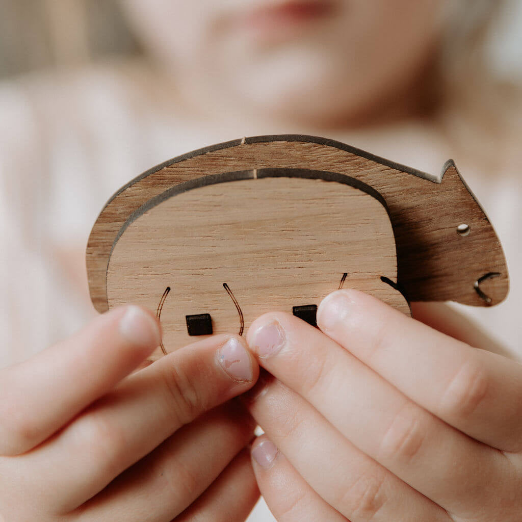 Wombat 3D Puzzle in Blackwood