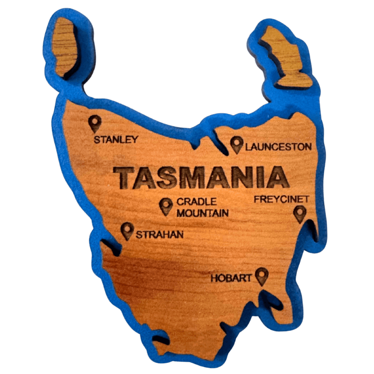 Tasmania Map Myrtle Magnet