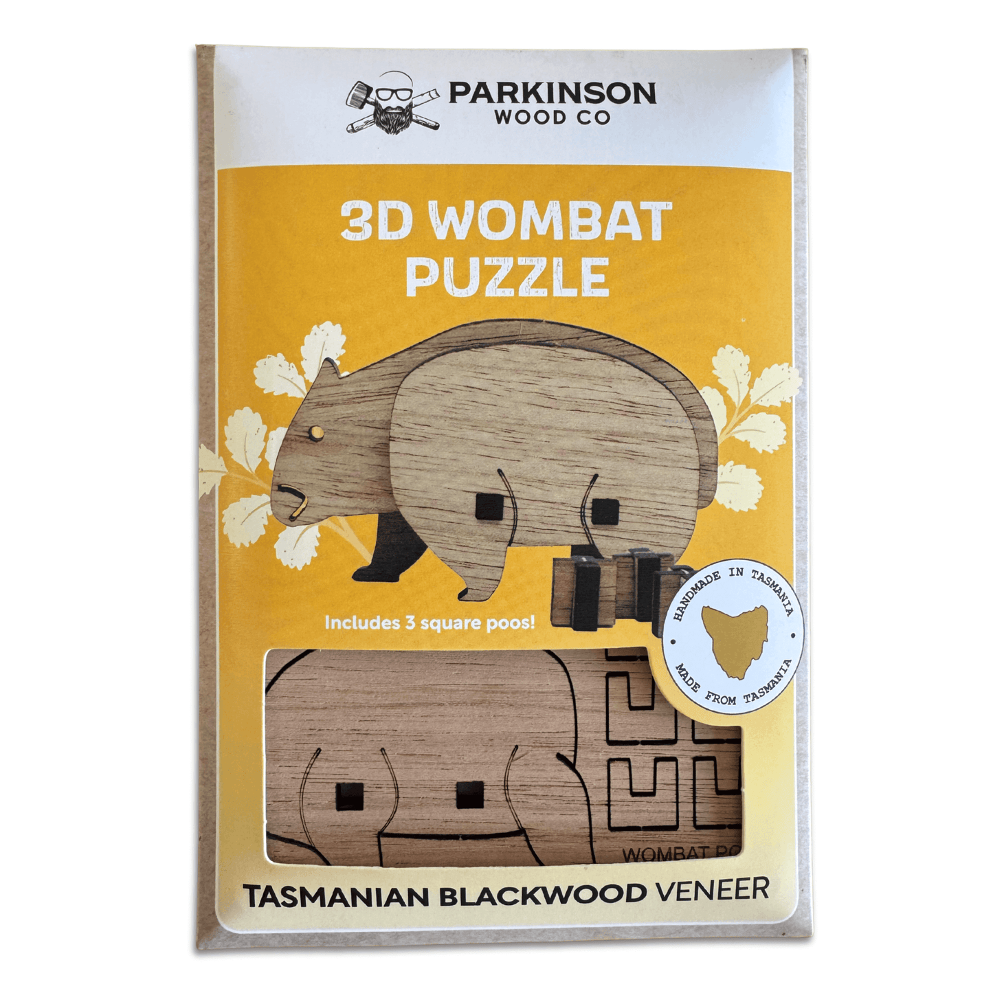 Wombat 3D Puzzle in Blackwood