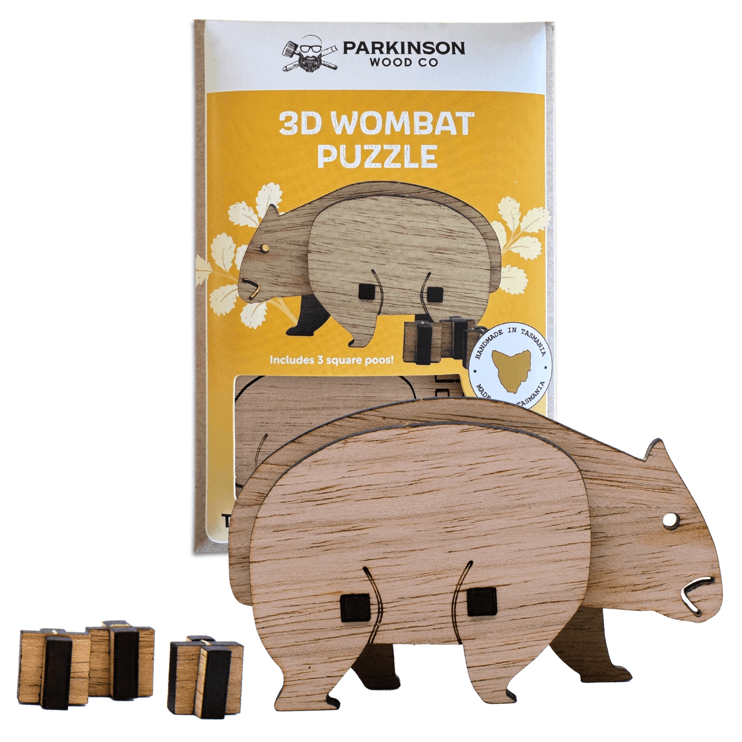 Wombat 3D Puzzle in Blackwood