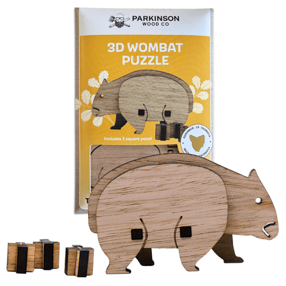 Wombat 3D Puzzle in Blackwood