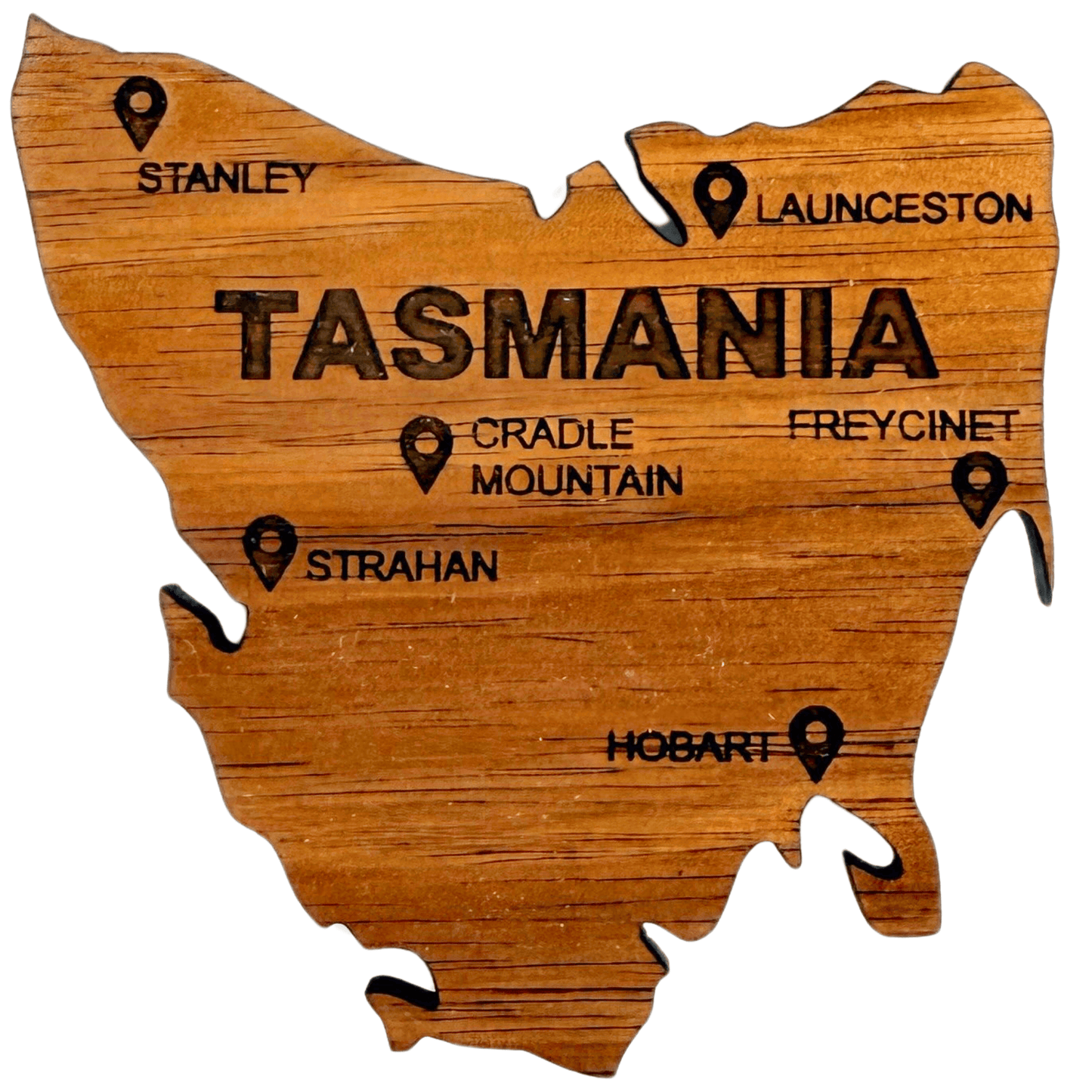 Tasmanian Map Myrtle Magnet