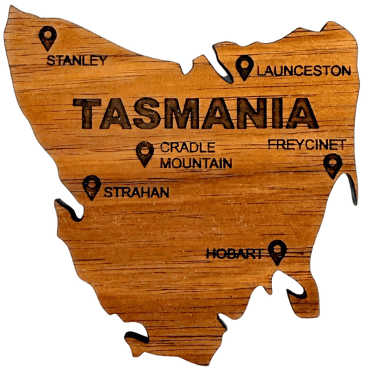 Tasmania Map Blackwood Magnet