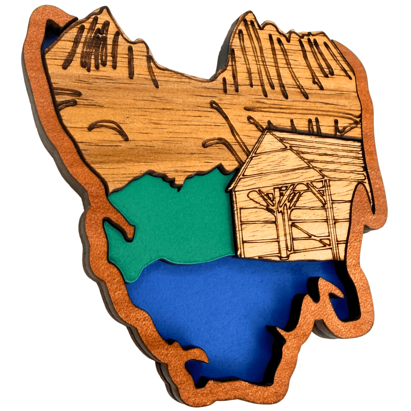 Cradle Mountain Tasmania Timber Magnet