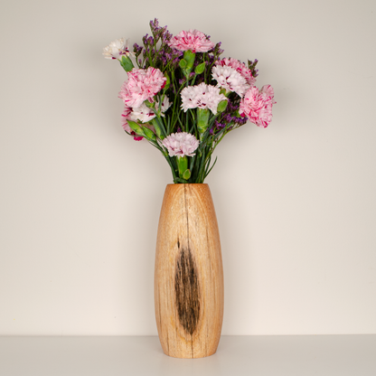 Silver Wattle curved Timber Vase Live Edge