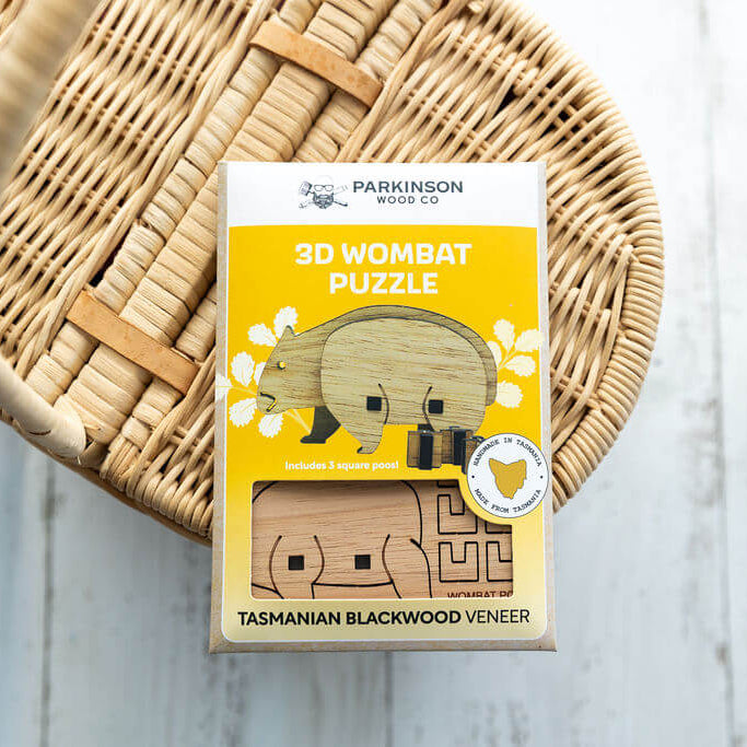 Wombat 3D Puzzle in Blackwood