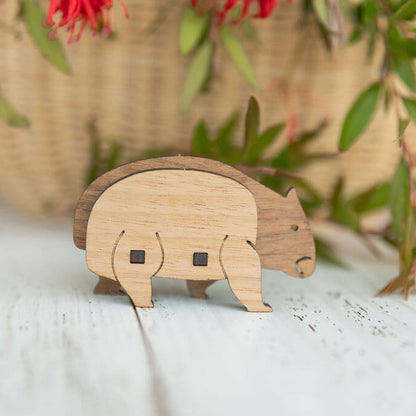 Wombat 3D Puzzle in Blackwood