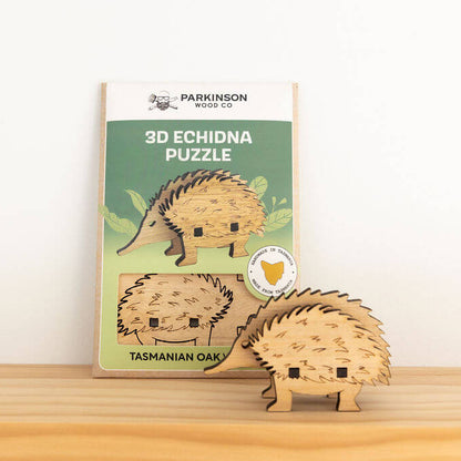 Echidna 3D Puzzle in Tasmanian Oak