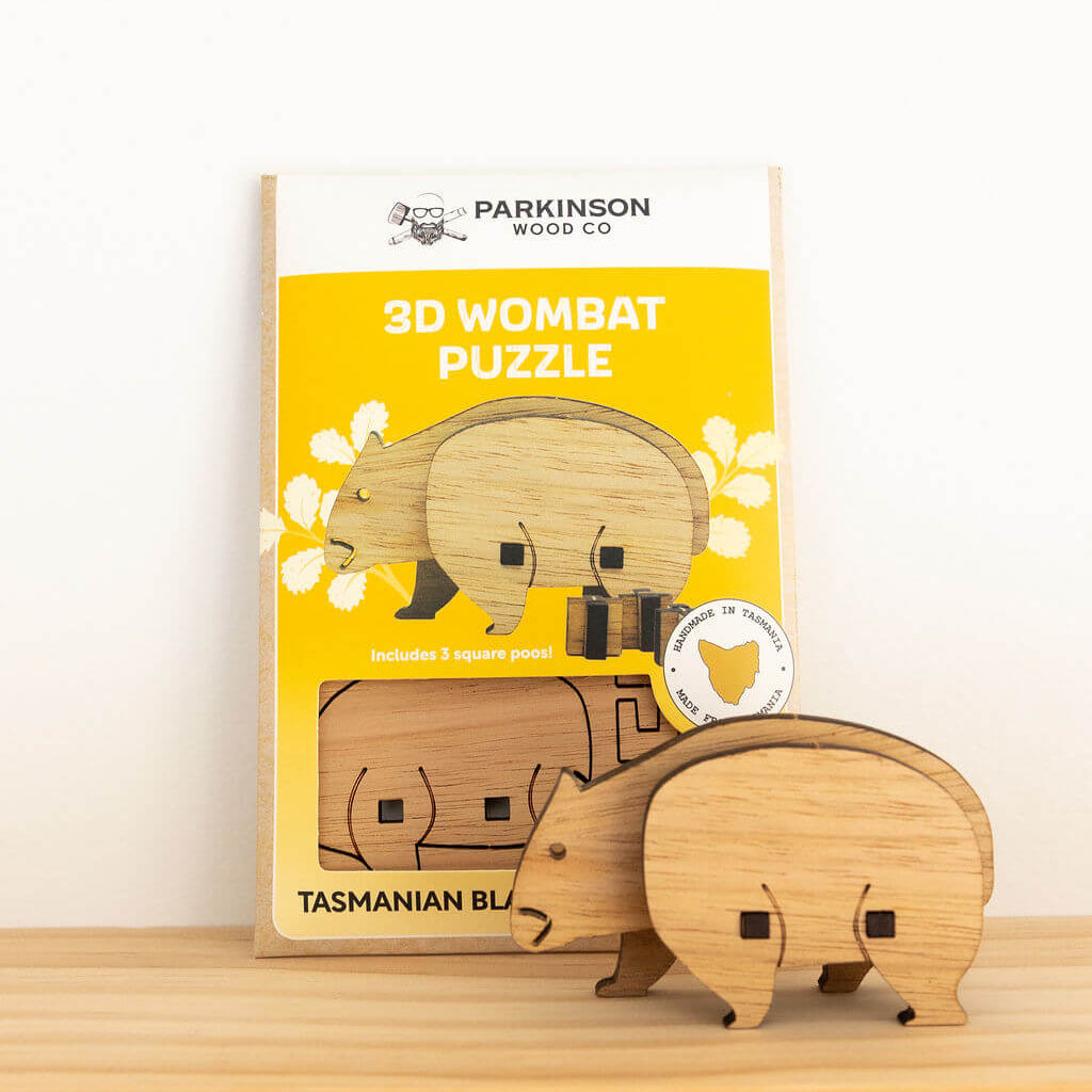 Wombat 3D Puzzle in Blackwood