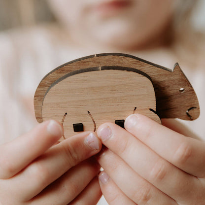 Wombat 3D Puzzle in Blackwood