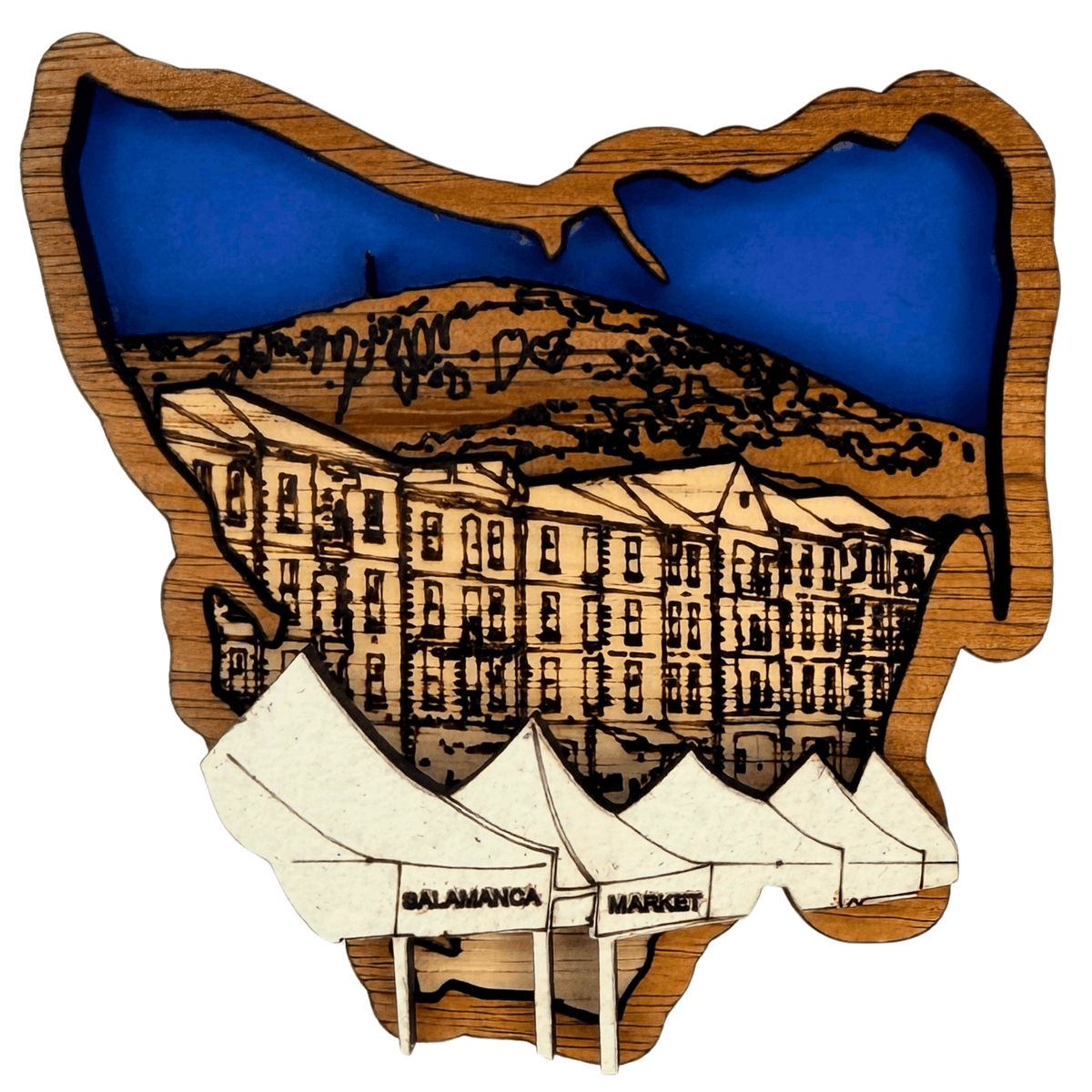 Salamanca Market Timber Magnet