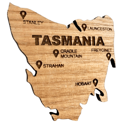 Tasmania Map Tas Oak Magnet