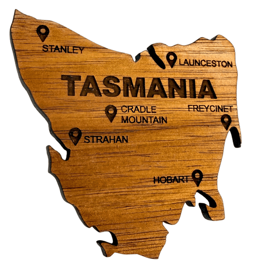 Tasmania Map Blackwood Magnet