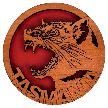 Tasmanian Devil Timber Magnet