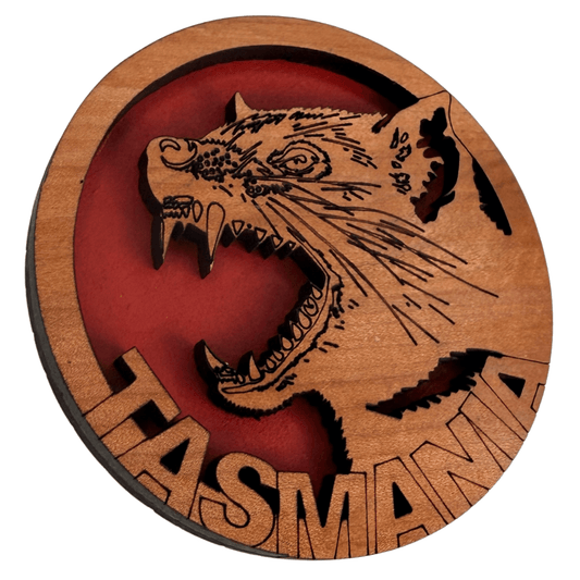 Tasmanian Devil Timber Magnet