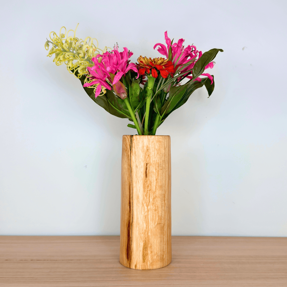 Tasmanian Oak straight Timber Vase