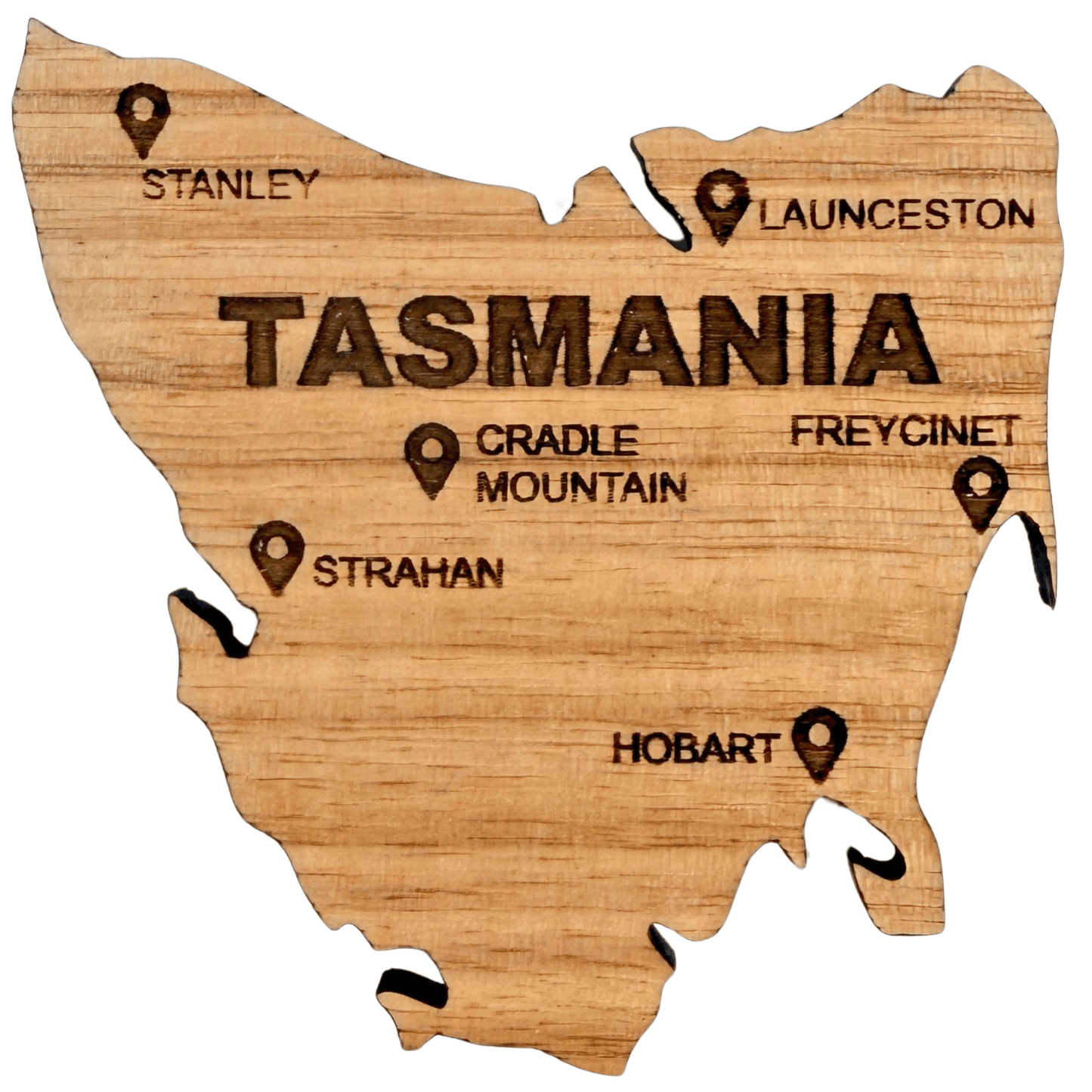 Tasmania Map Tas Oak Magnet