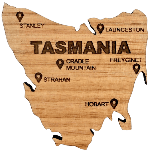 Tasmania Map Tas Oak Magnet