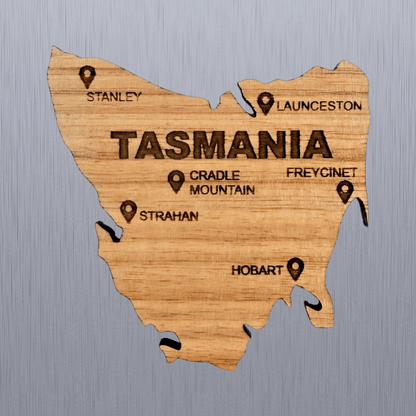 Tasmania Map Tas Oak Magnet