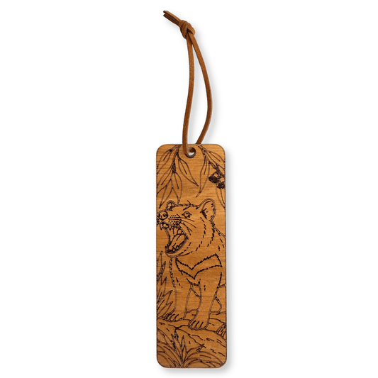 Tasmanian Devil Timber Bookmark
